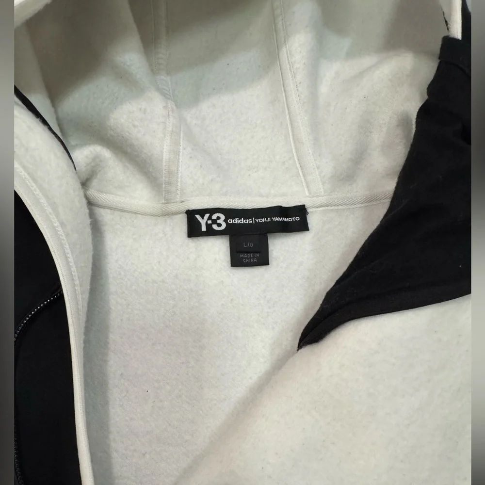 Rare Black Y-3 Adidas Fleece Zipper Hoodie